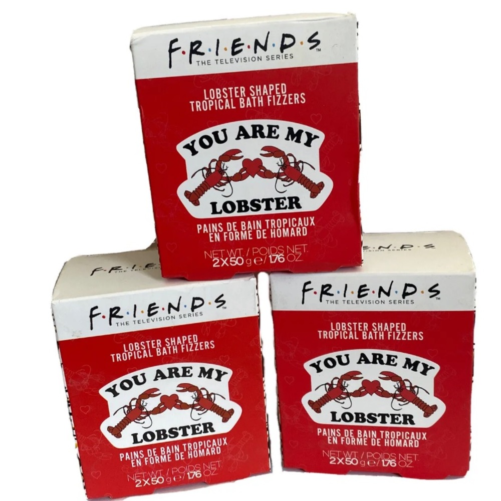 Friends TV Series Lobster Shaped Tropical Bath Fizzers  Lot of  3